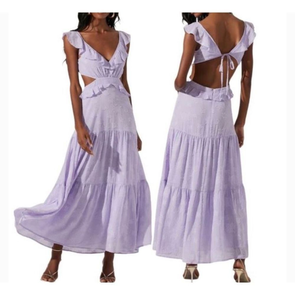 ASTR The Label NWT Middrift Cutout Midi Dress Spring Wedding Fairycore Prairie L